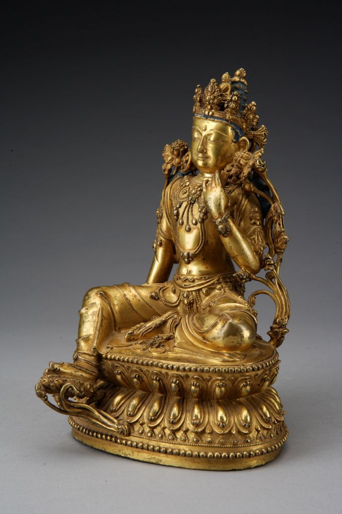 图片[2]-Bronze gilded statue of Guanyin Bodhisattva-China Archive